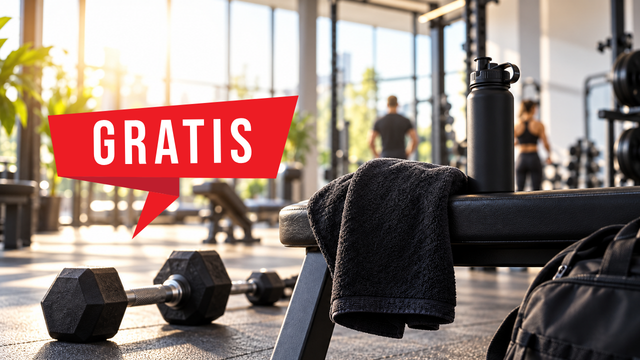Promotional graphic for the United Let's Move free gym week in Germany