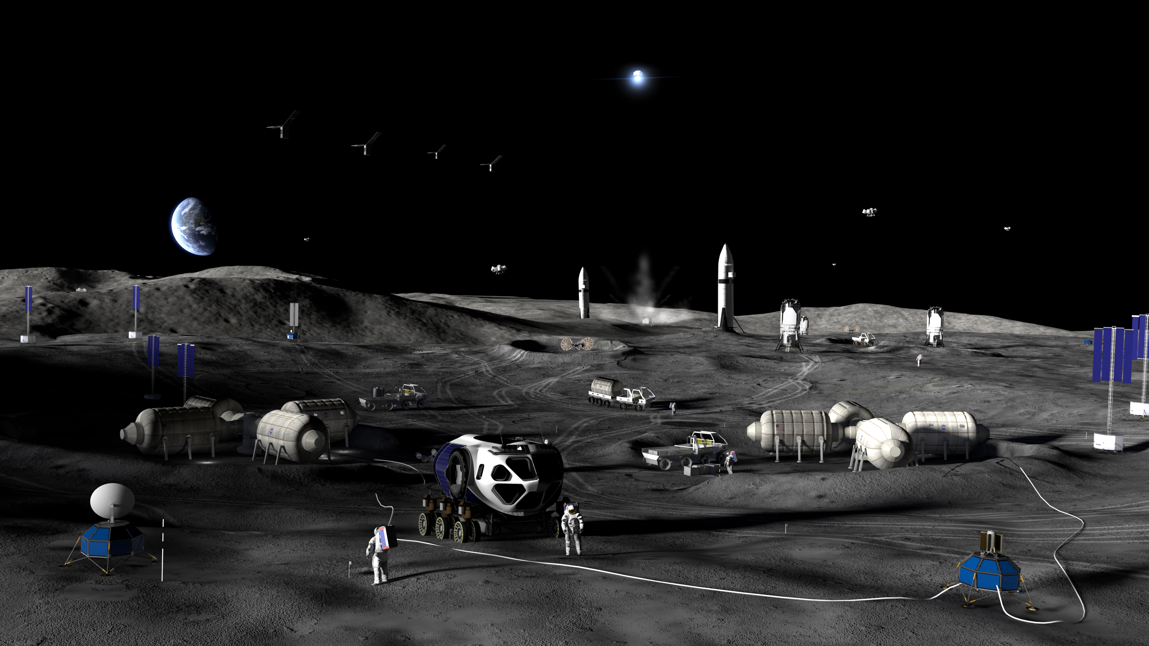 NASA's conceptual lunar base design released with the May 26 announcement