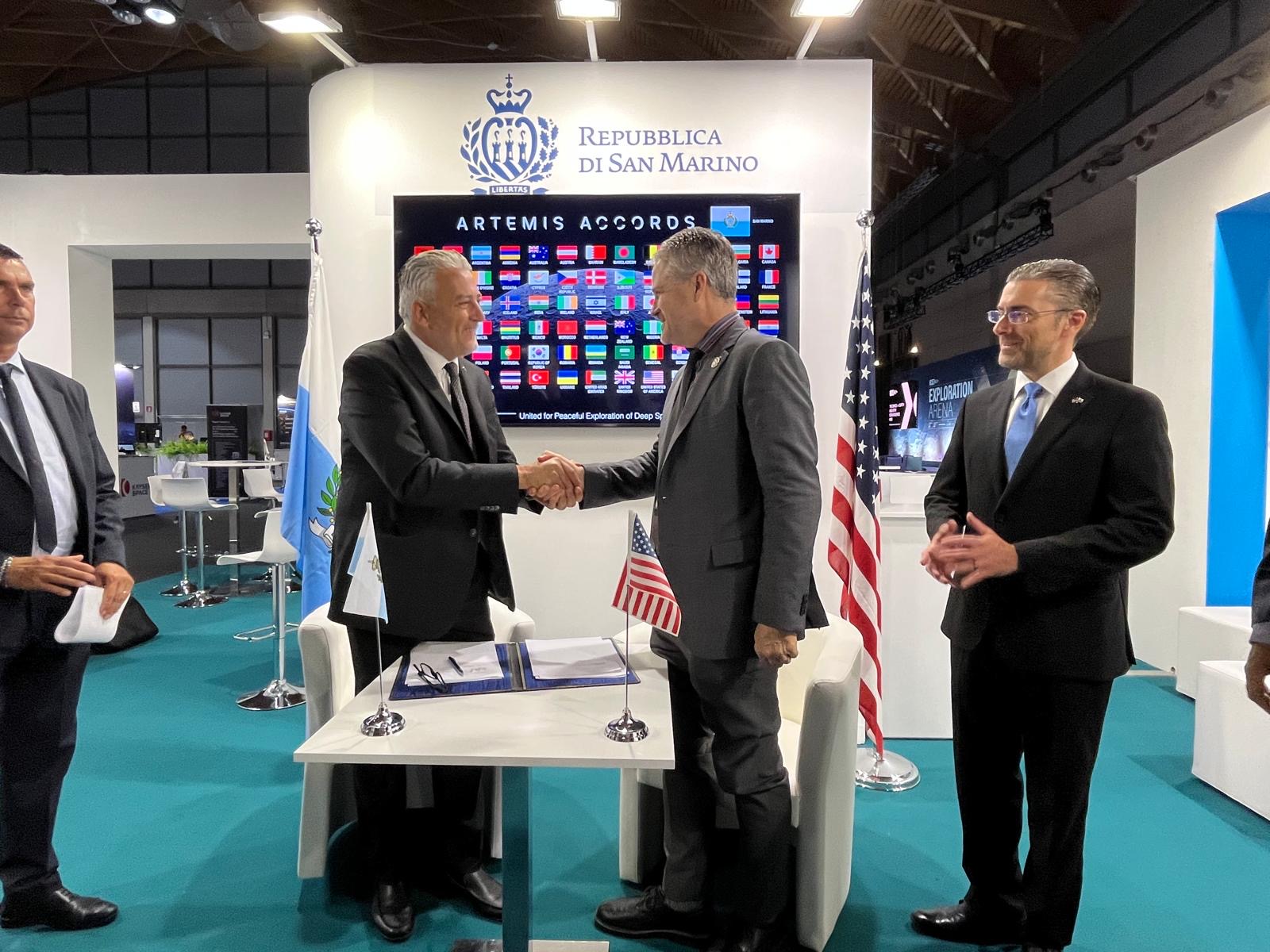 San Marino Artemis Accords signing ceremony
