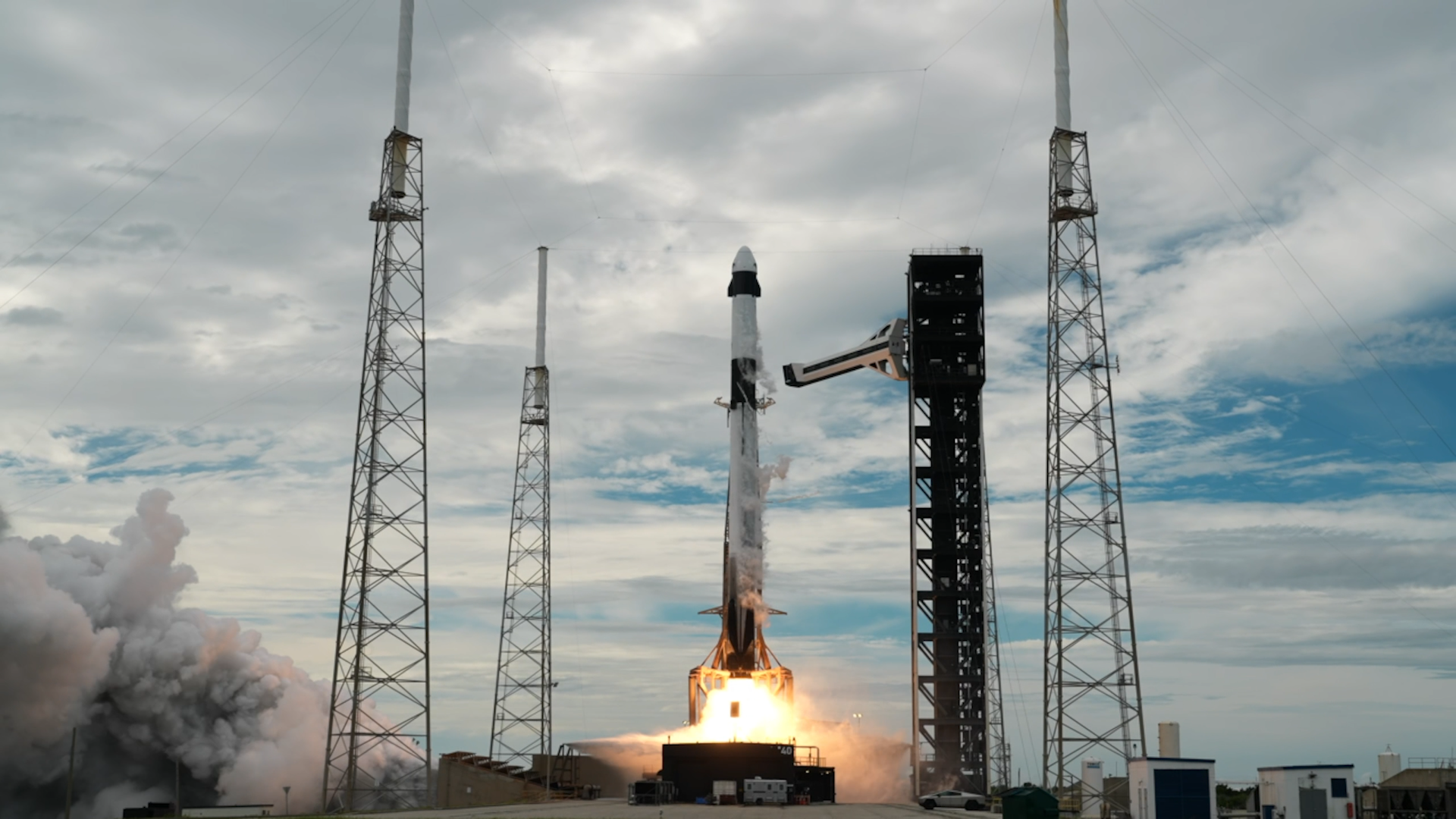 NASA astronauts launch aboard SpaceX Falcon 9 rocket to ISS