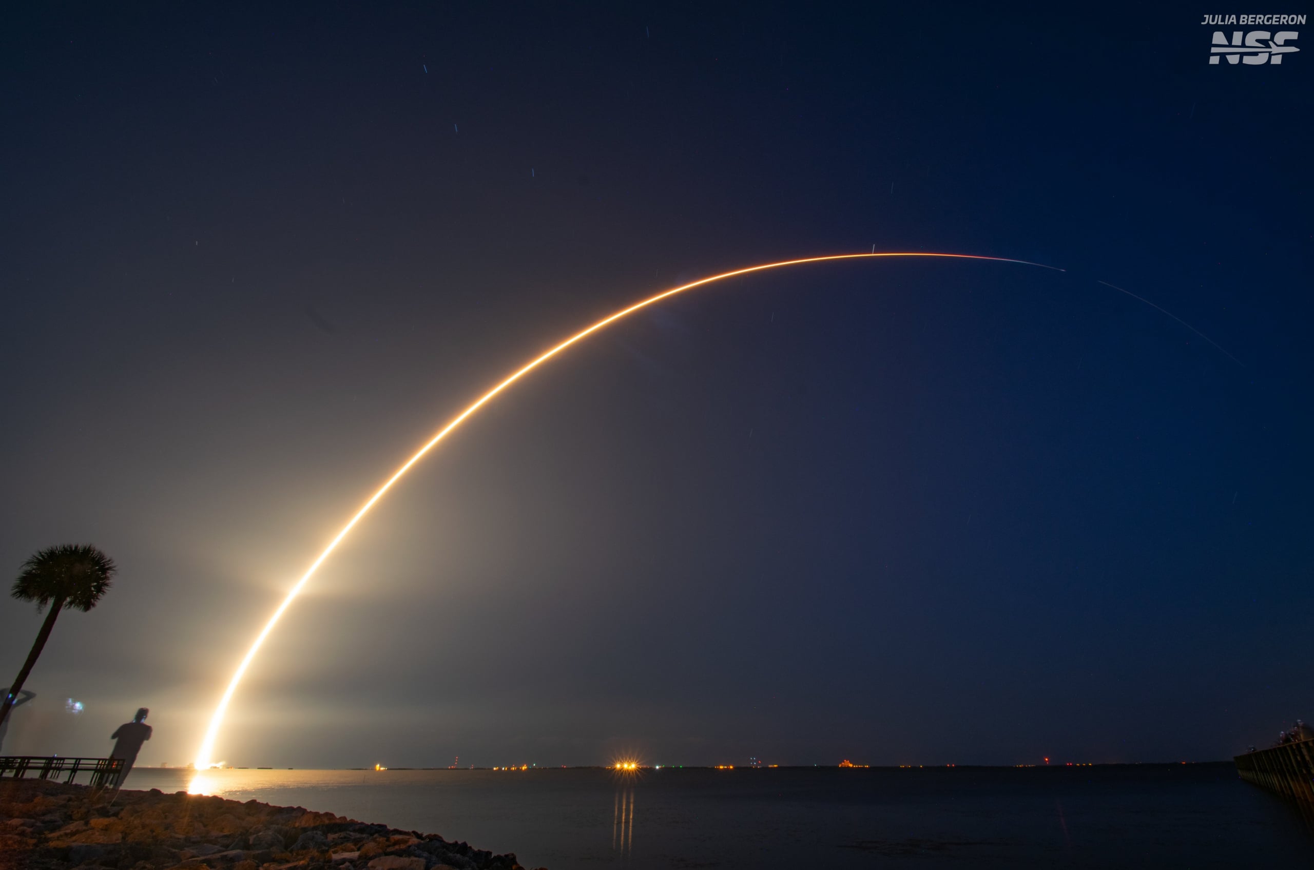 Falcon 9 rocket launching