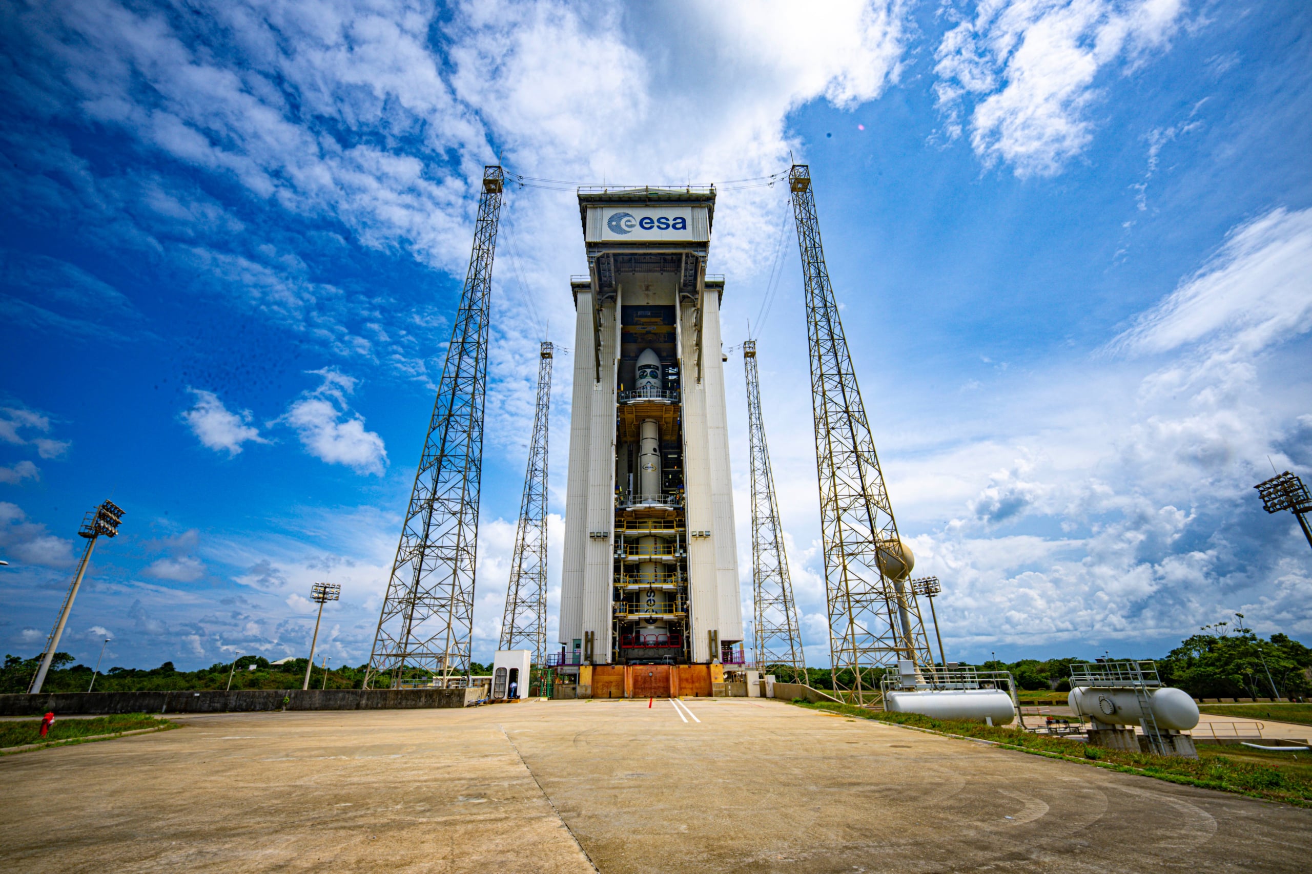 Vega-C rocket at launch pad