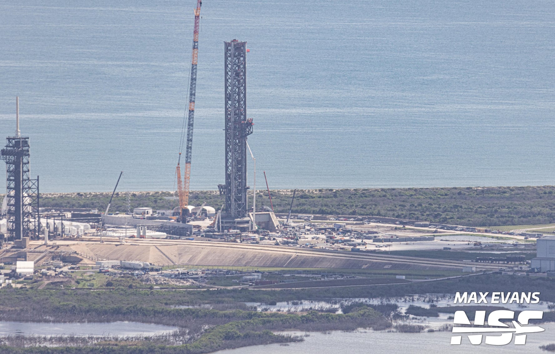 Starship launch infrastructure at Starbase