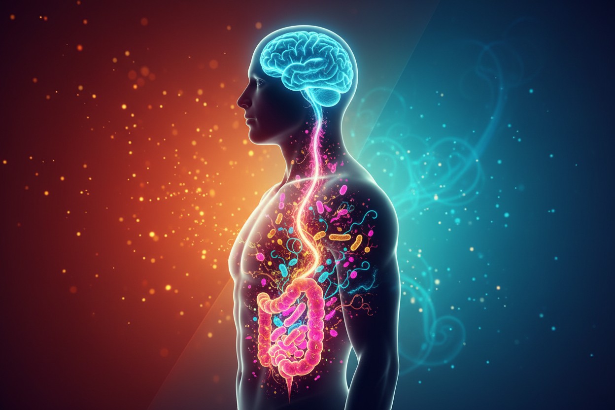 Research image on gut microbiome and stress response