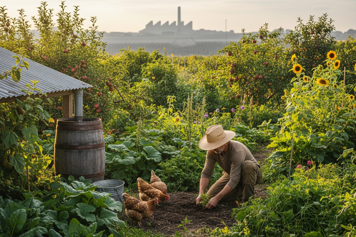 Permaculture self-sufficiency concept