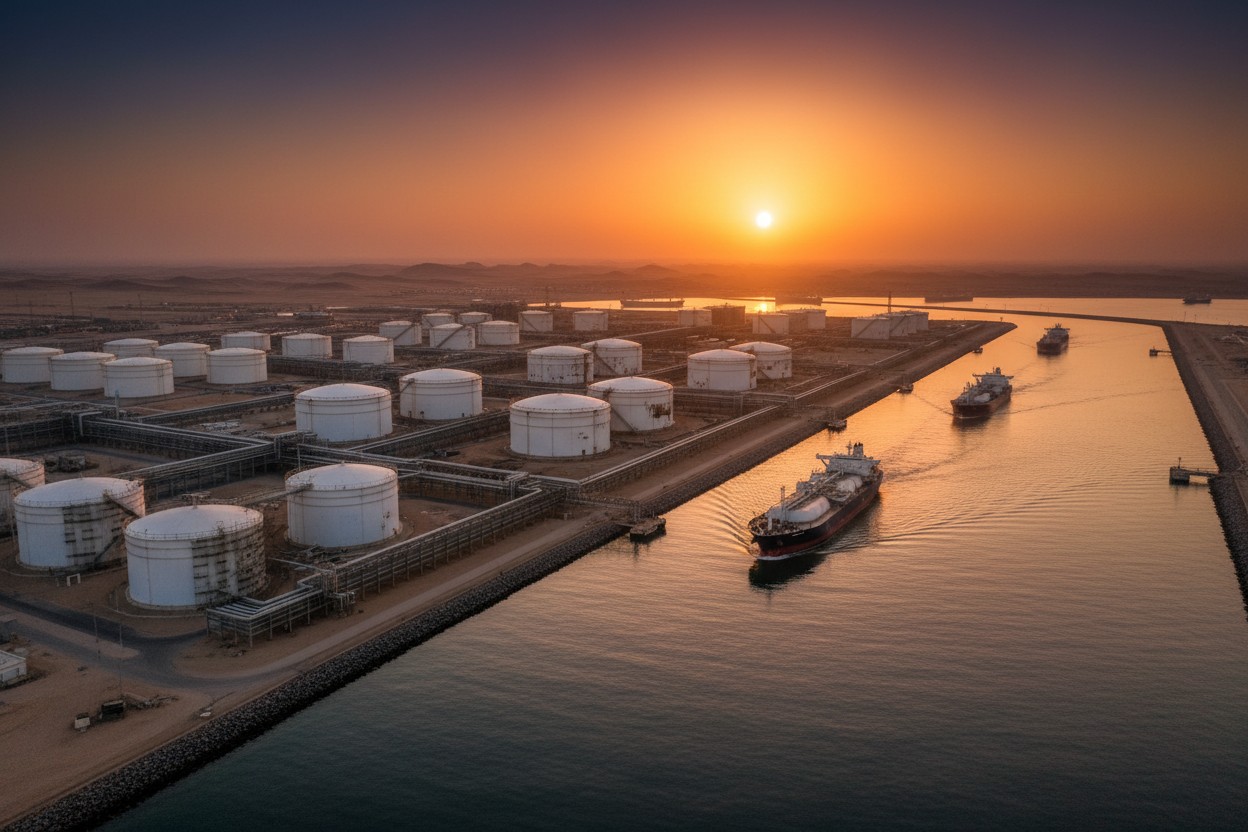 Map illustrating European gas storage levels and supply routes impacted by geopolitical tensions