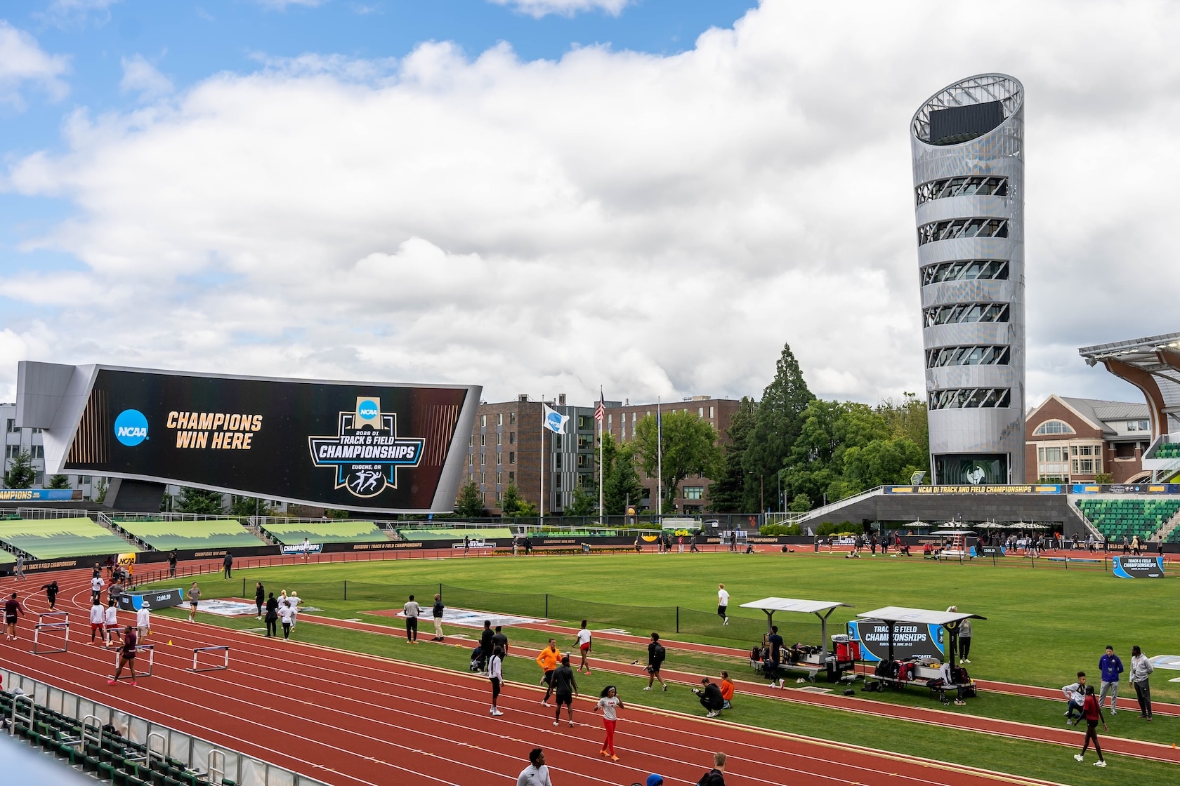 NCAA Track Championship crowd at Hayward Field