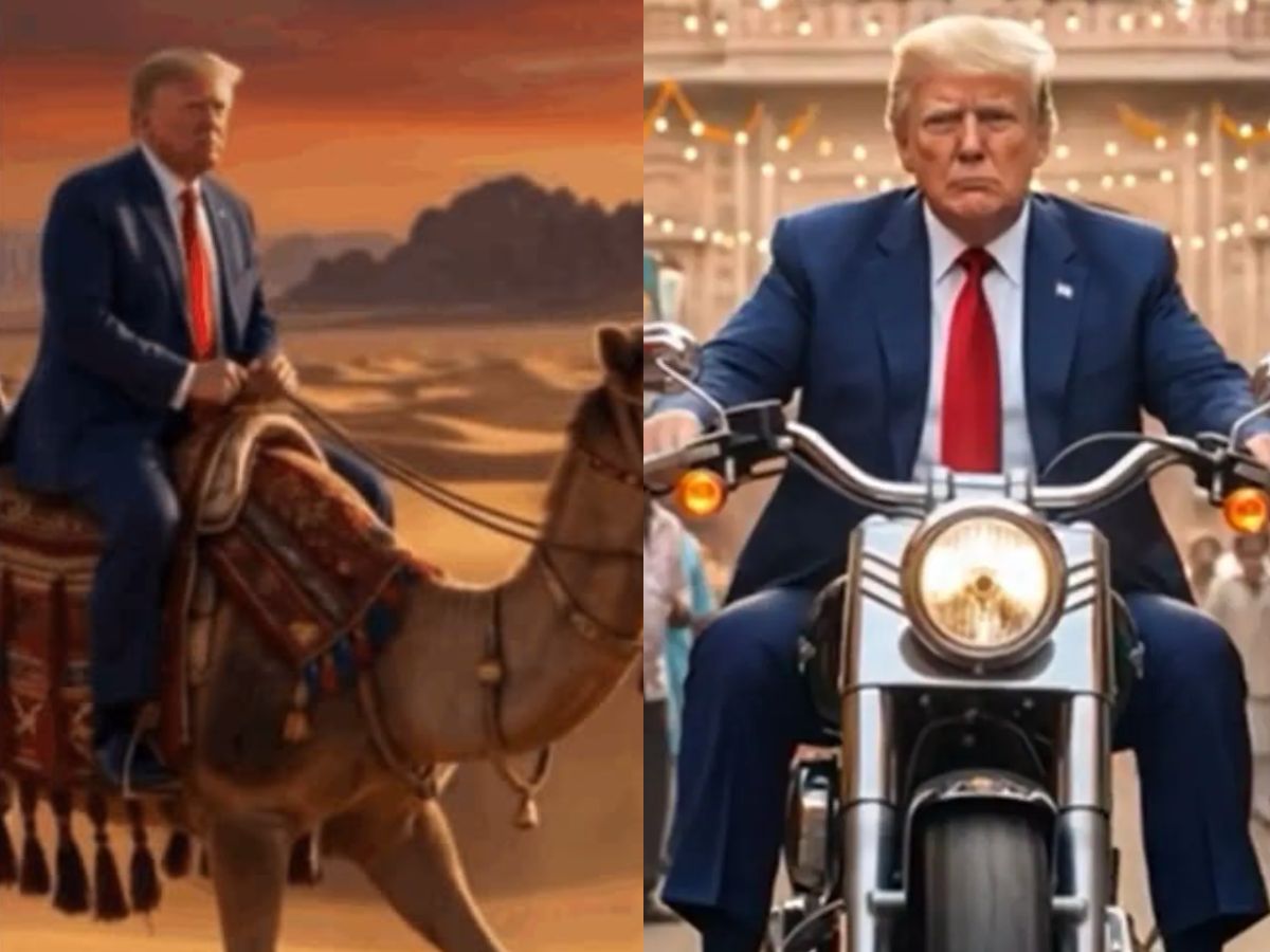 Screenshot of viral AI-generated video claiming to show Trump