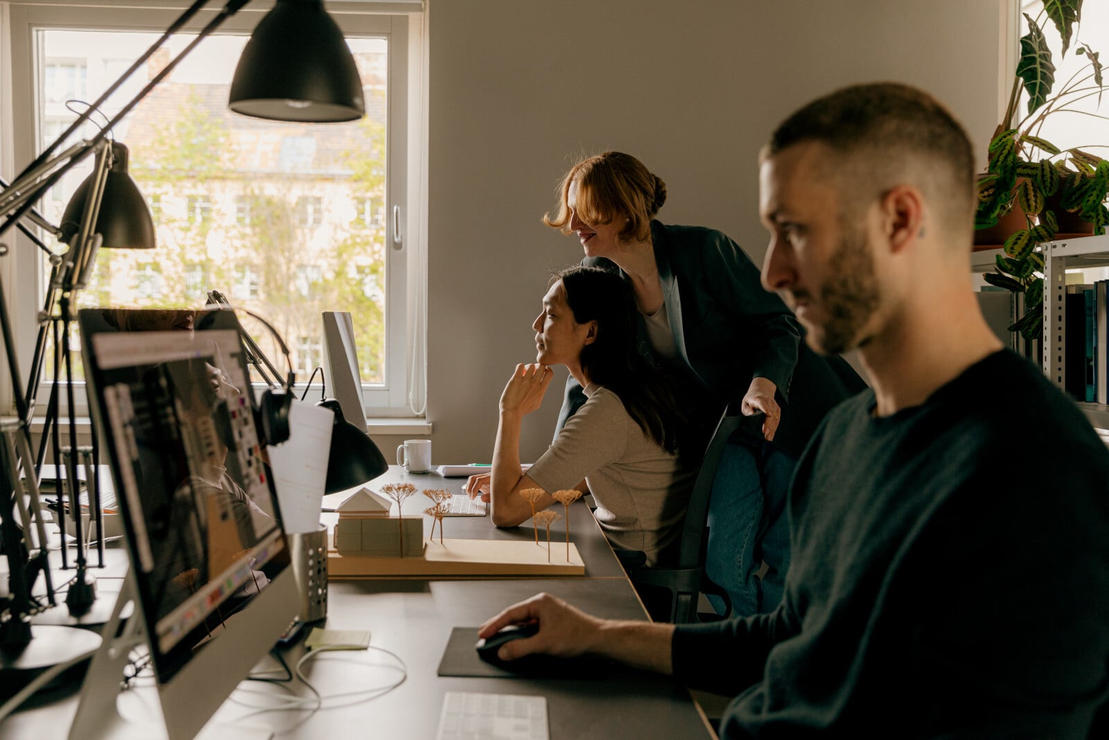 Stock photo of office restructuring meeting