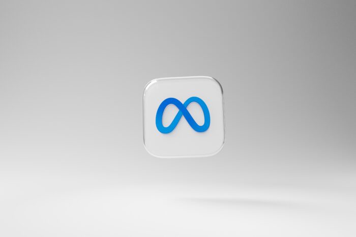 Meta logo and news publisher protest concept