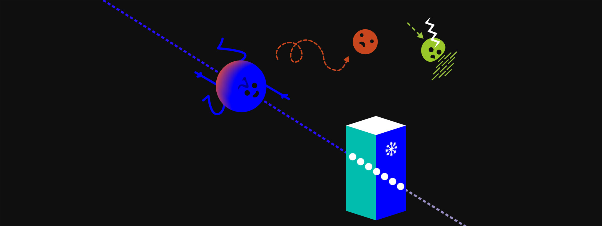 Illustration of high-energy neutrinos detected by the IceCube Observatory