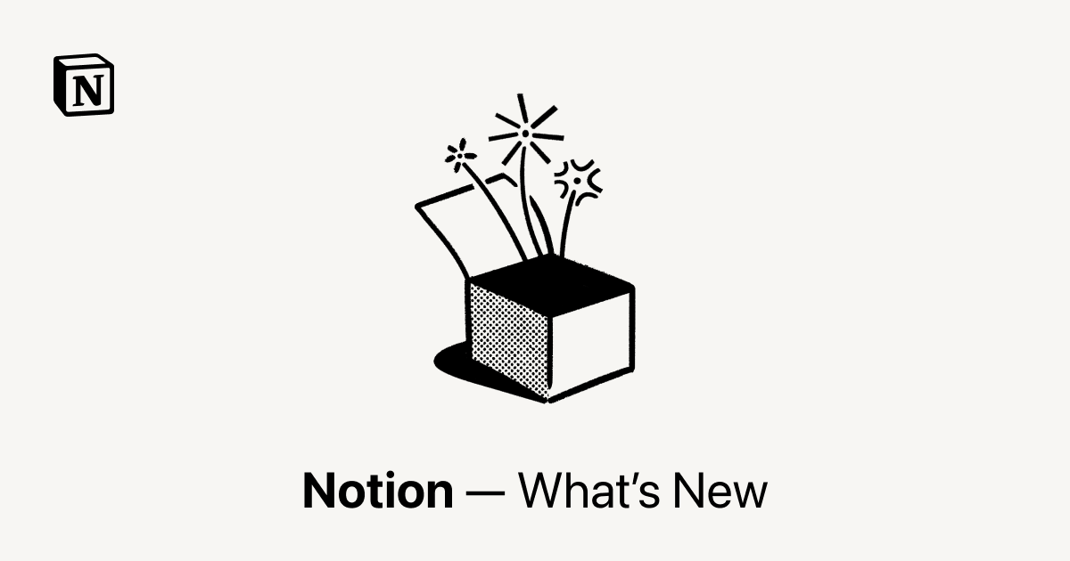 Notion releases page showing the latest feature updates including Custom Agents