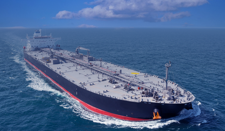 VLCC tanker at sea during the Gulf rate surge