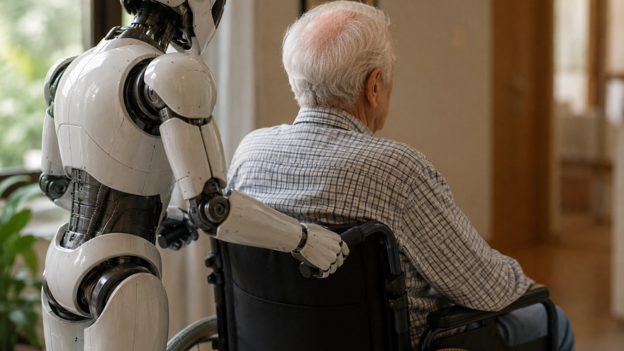 Graphic from Pension Policy International article on elderly robotic care