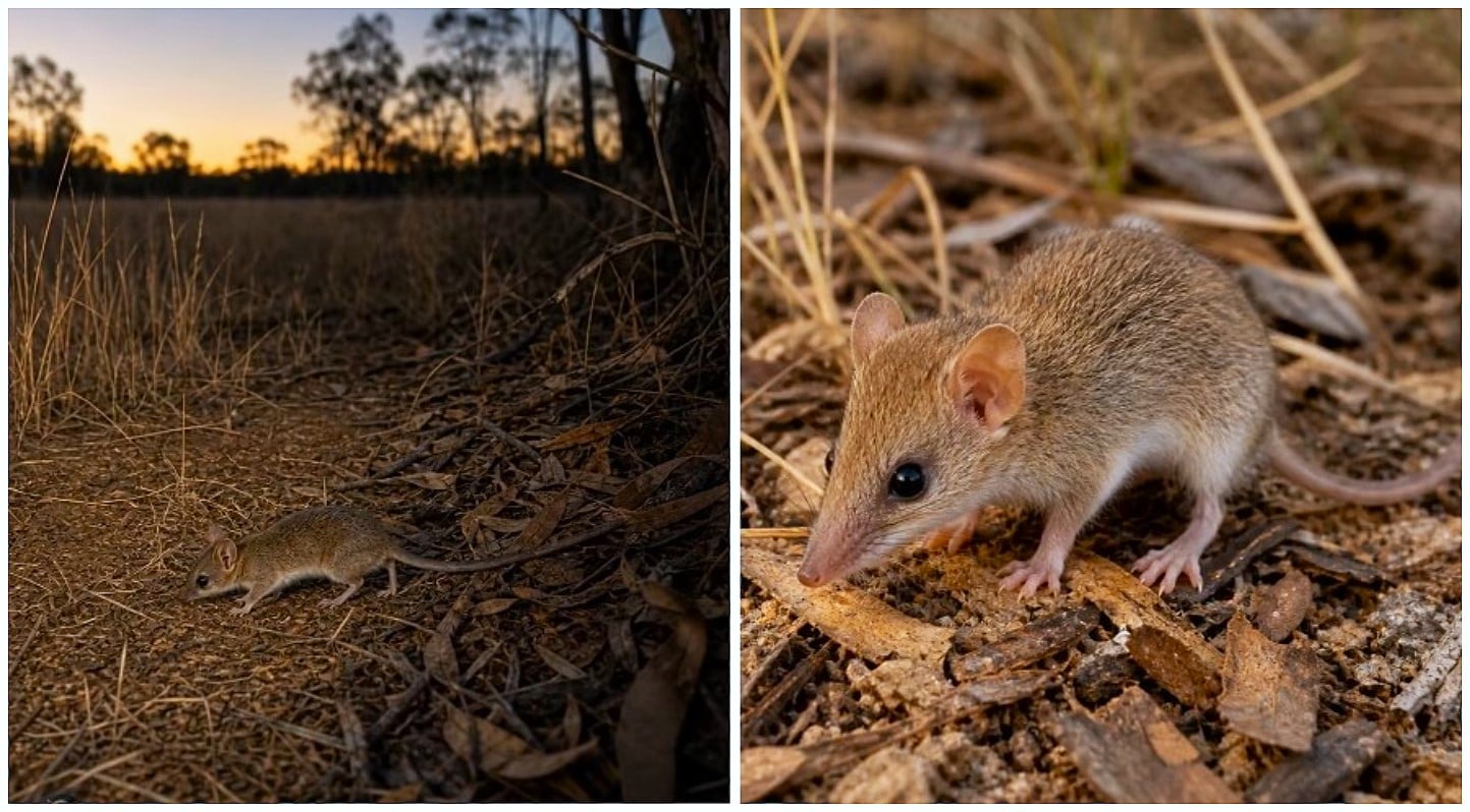 Small carnivorous marsupial specimen identified as Planigale petrophila