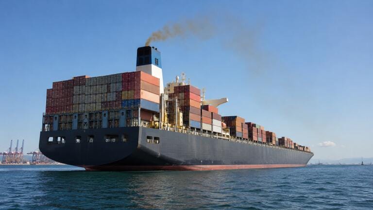 Container ship representing the maritime sector under EU ETS compliance