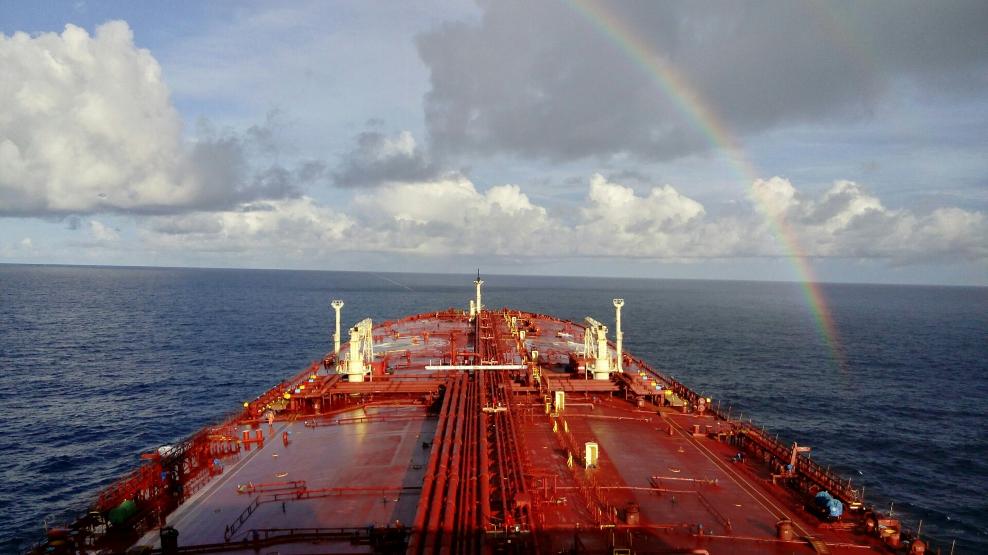 Tanker vessel at sea