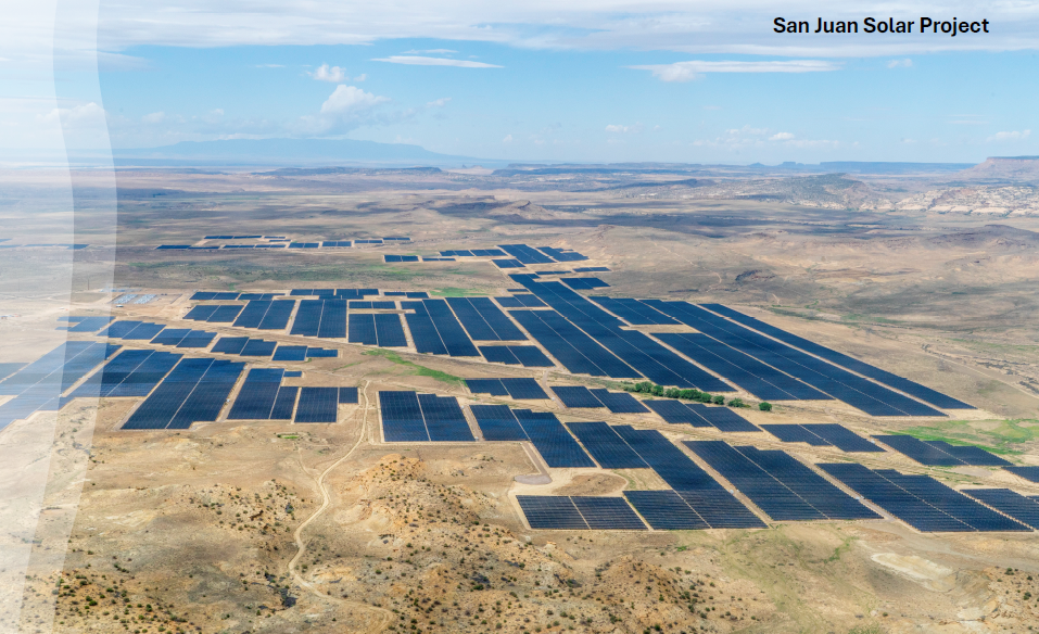 Ute Mountain Ute solar project infrastructure at decommissioned coal plant site