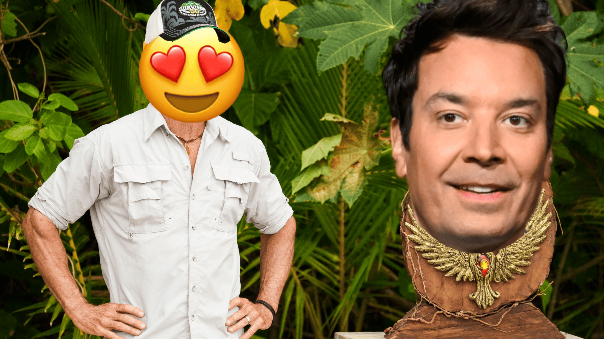 Jeff Probst and Jimmy Fallon on Survivor 50 Episode 9