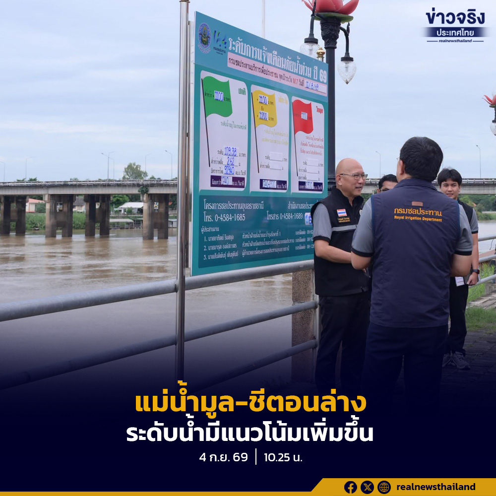 Thai Irrigation Department report on water levels