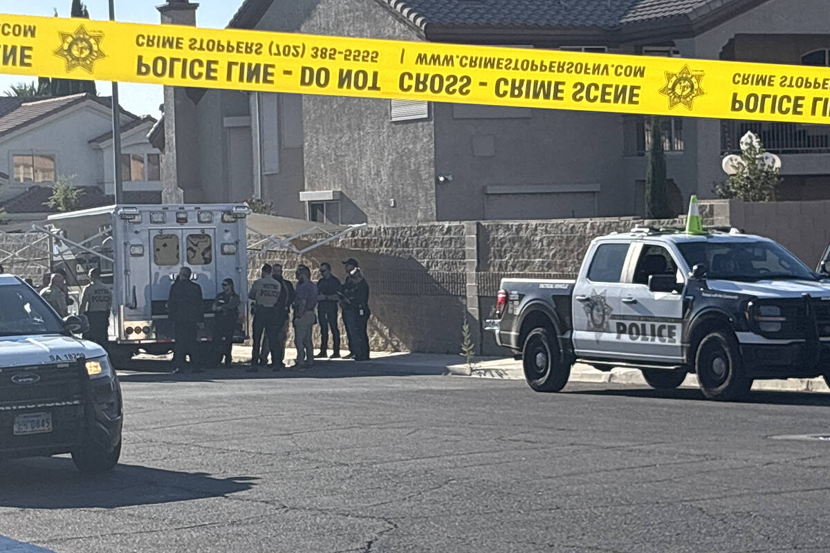 Scene of the Las Vegas fatal shooting investigation