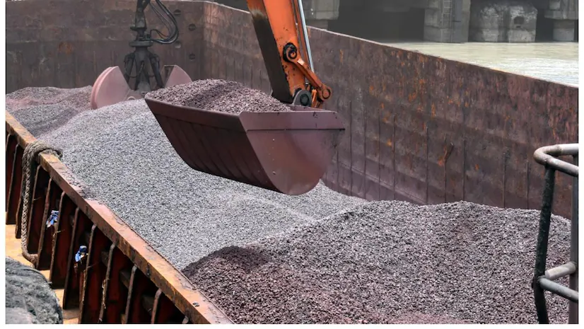 Iron ore mining site