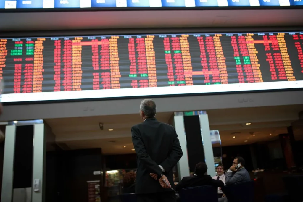 Ibovespa trading panel showing positive movement