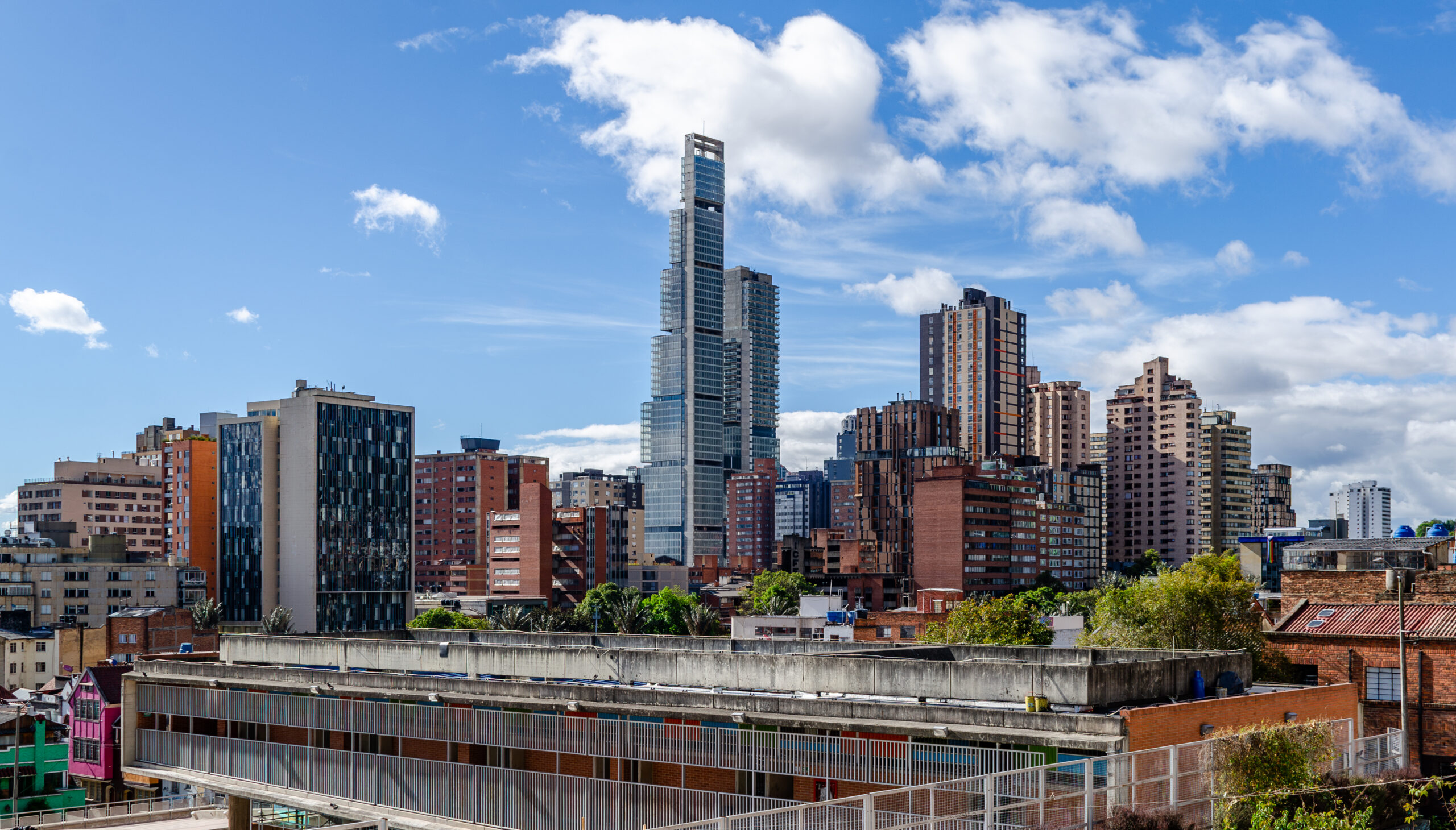 Bogotá skyline illustration accompanying Rio Times' Colombia market wrap