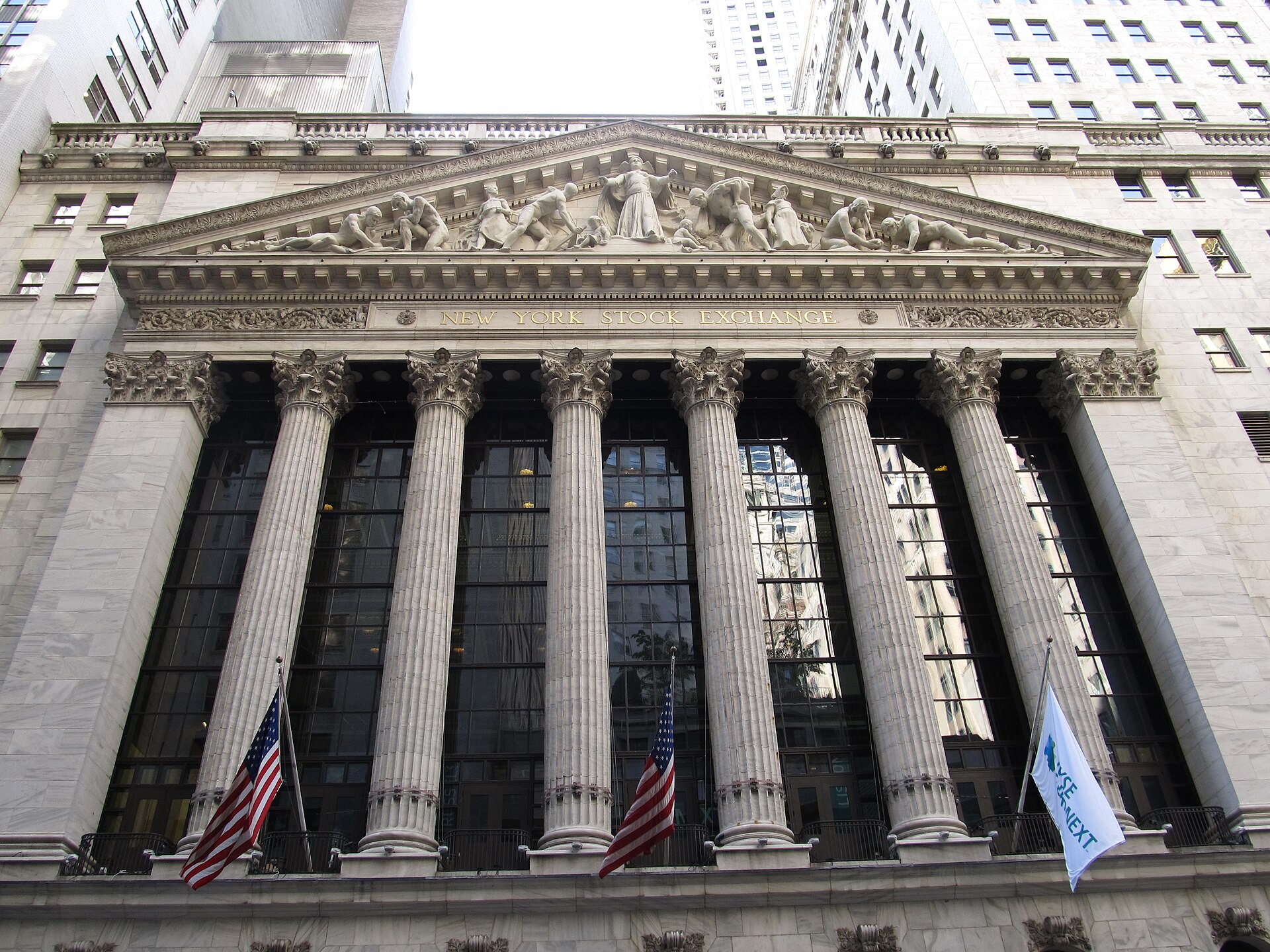 Wall Street exchange view