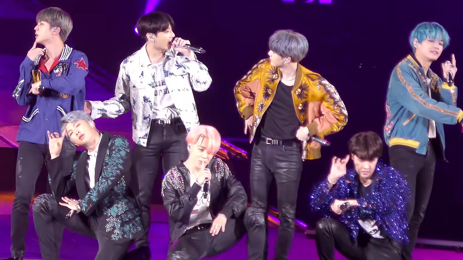 BTS performing during a previous Love Yourself tour concert