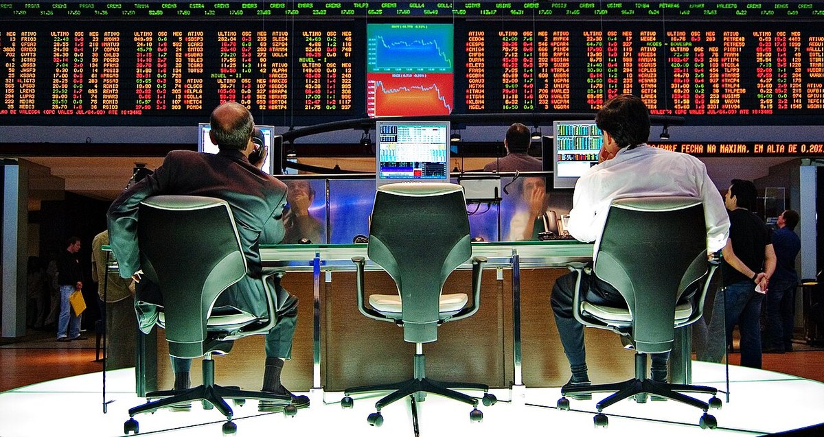 Ibovespa trading screens at B3 showing market data