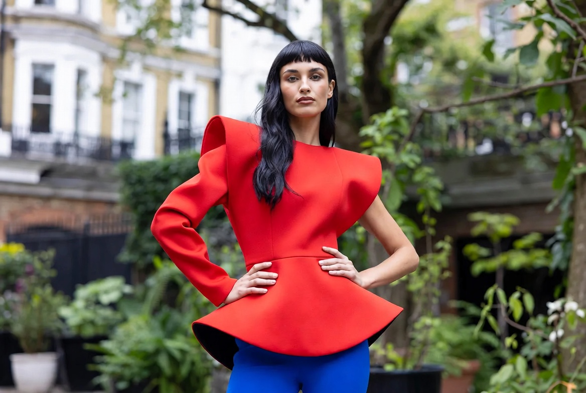 Adwoa Aboah in Topshop's 'Le Jardin' SS26 campaign shot in Clerkenwell