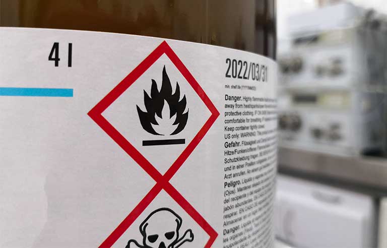 Chemical label re-verification following the OSHA HazCom update
