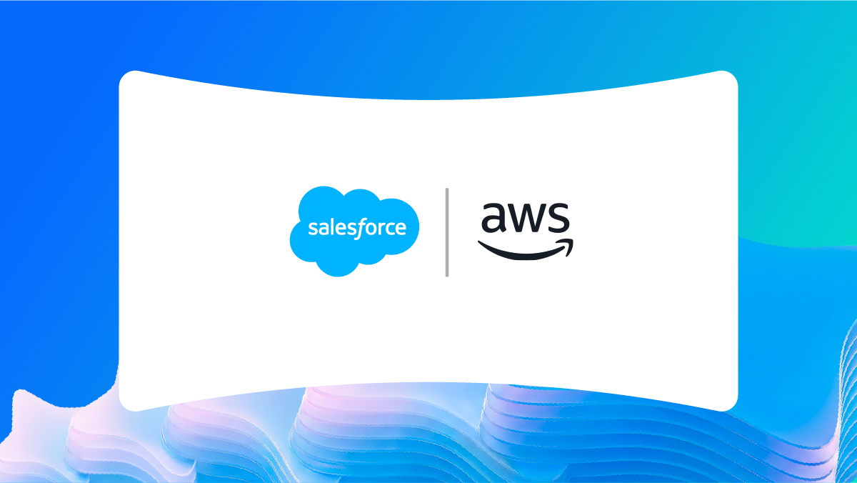 Salesforce and AWS enterprise AI collaboration announcement banner