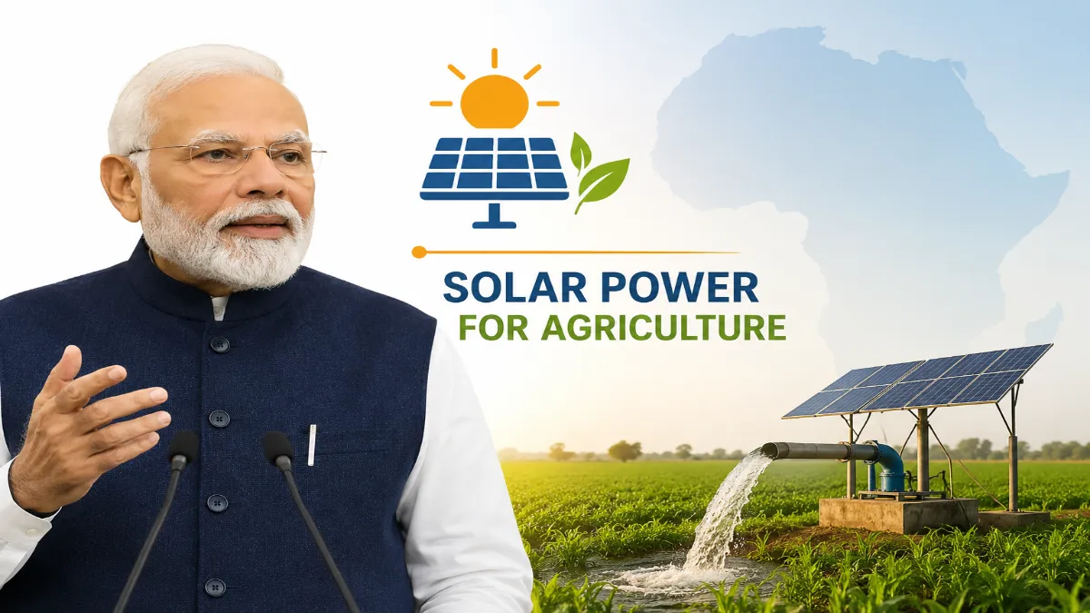 PM Modi highlights solar-powered agriculture model for Africa