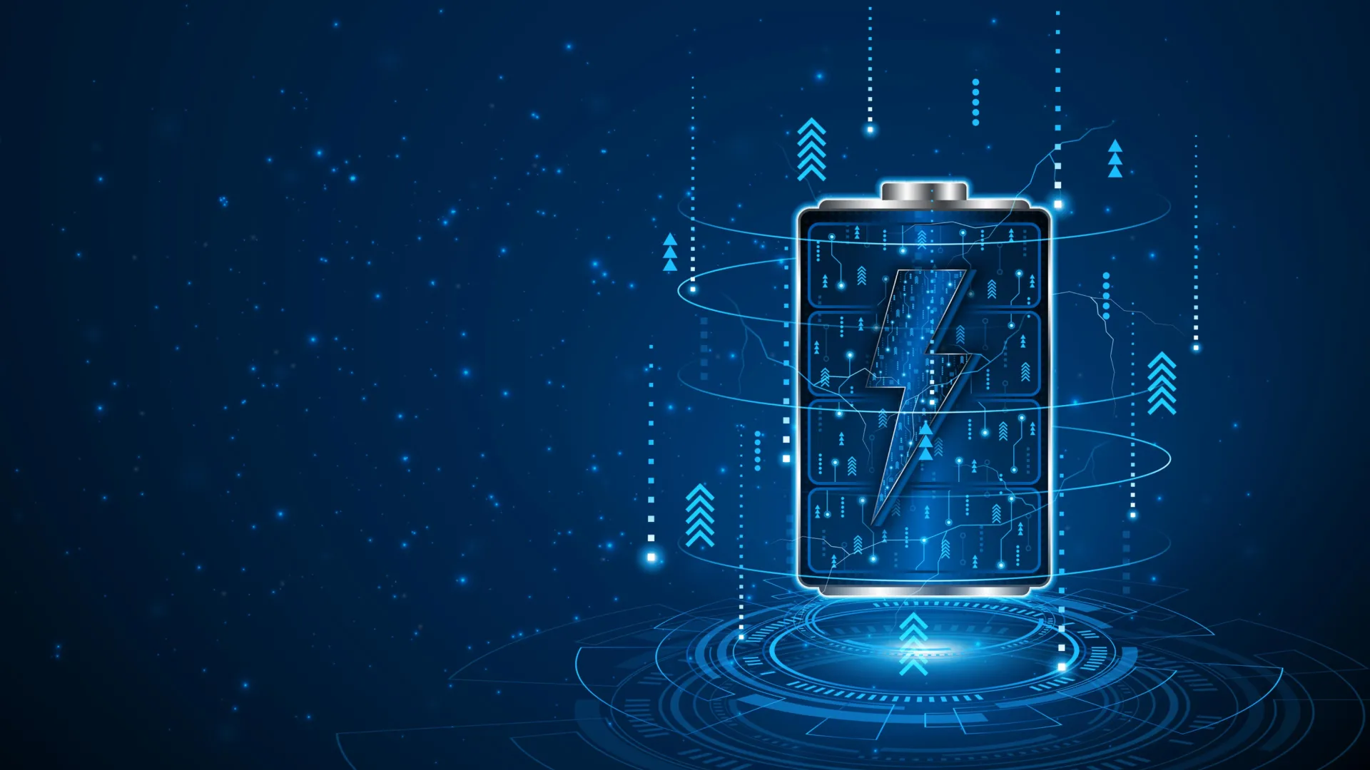 Advanced solid-state battery technology illustration