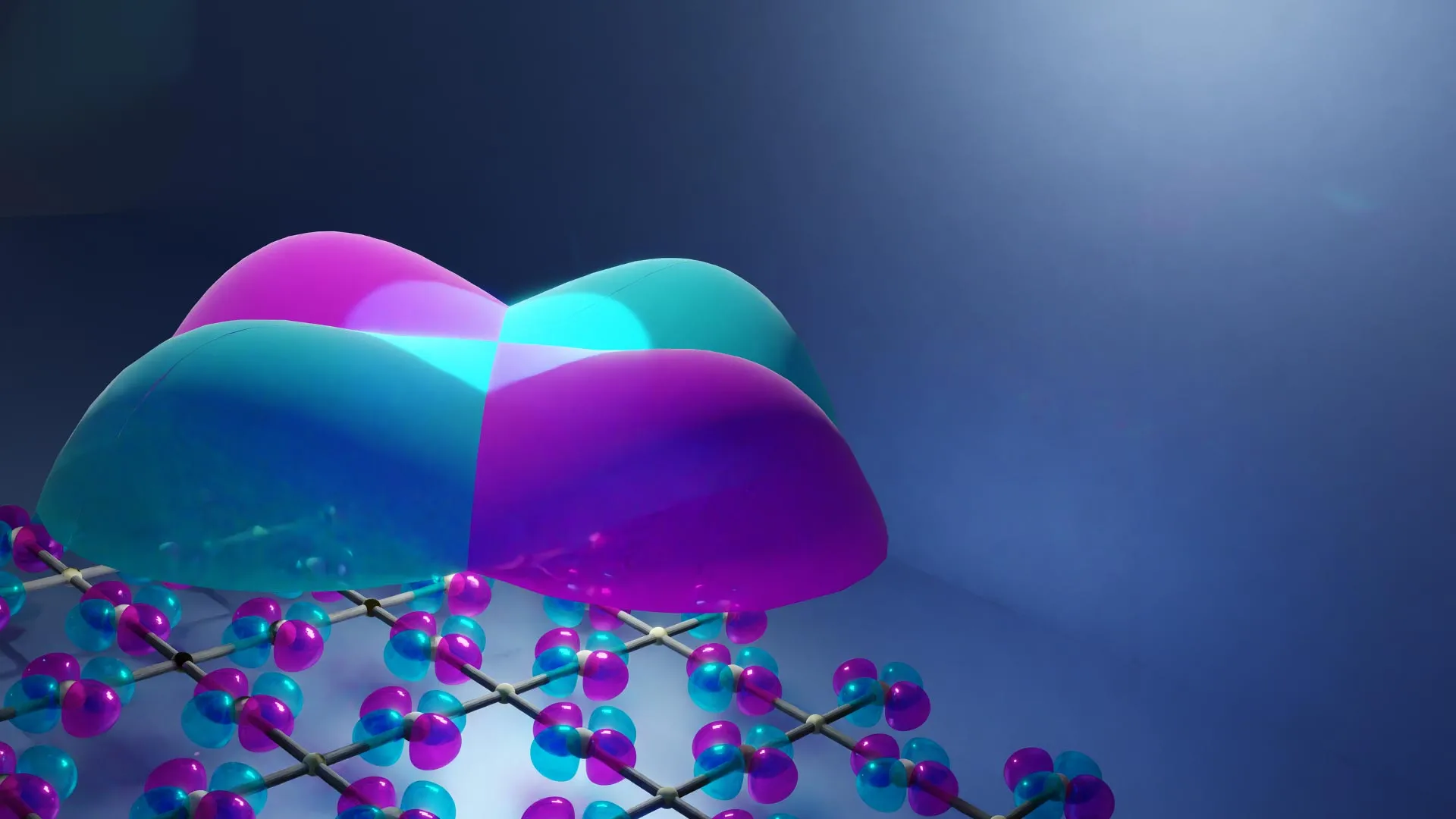 Illustration of an altermagnetic crystal structure