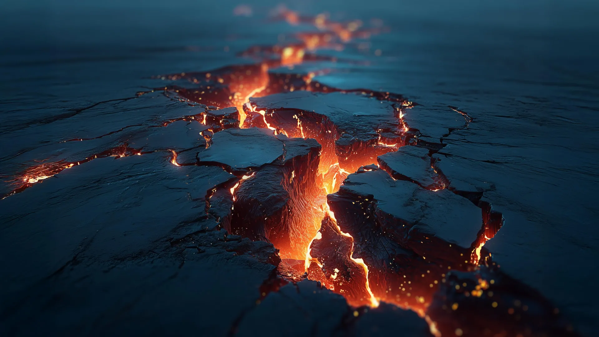 Illustration of deep earthquake magma fissures related to the Iranian volcanic discovery