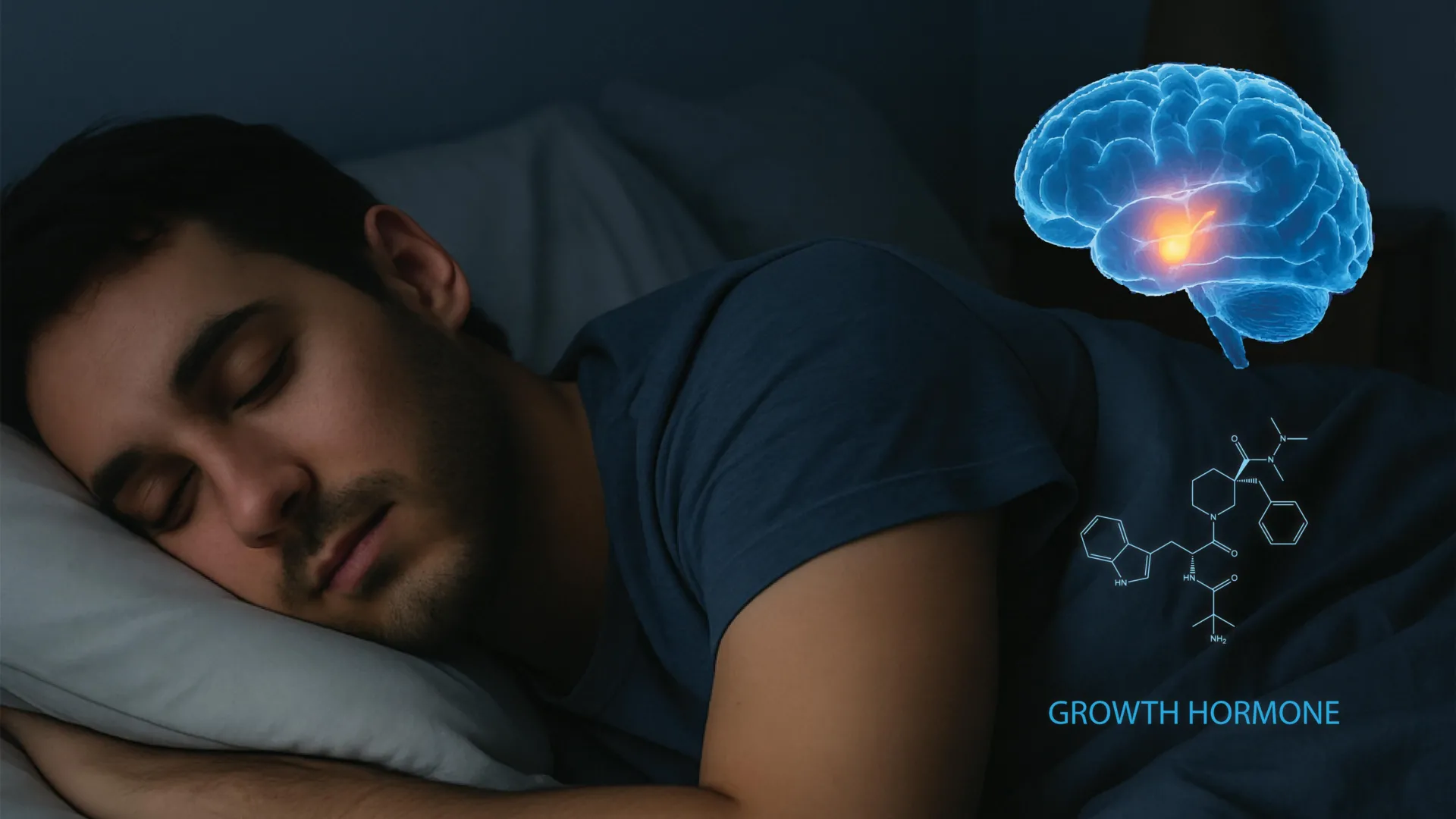 Deep sleep and growth hormone interaction diagram