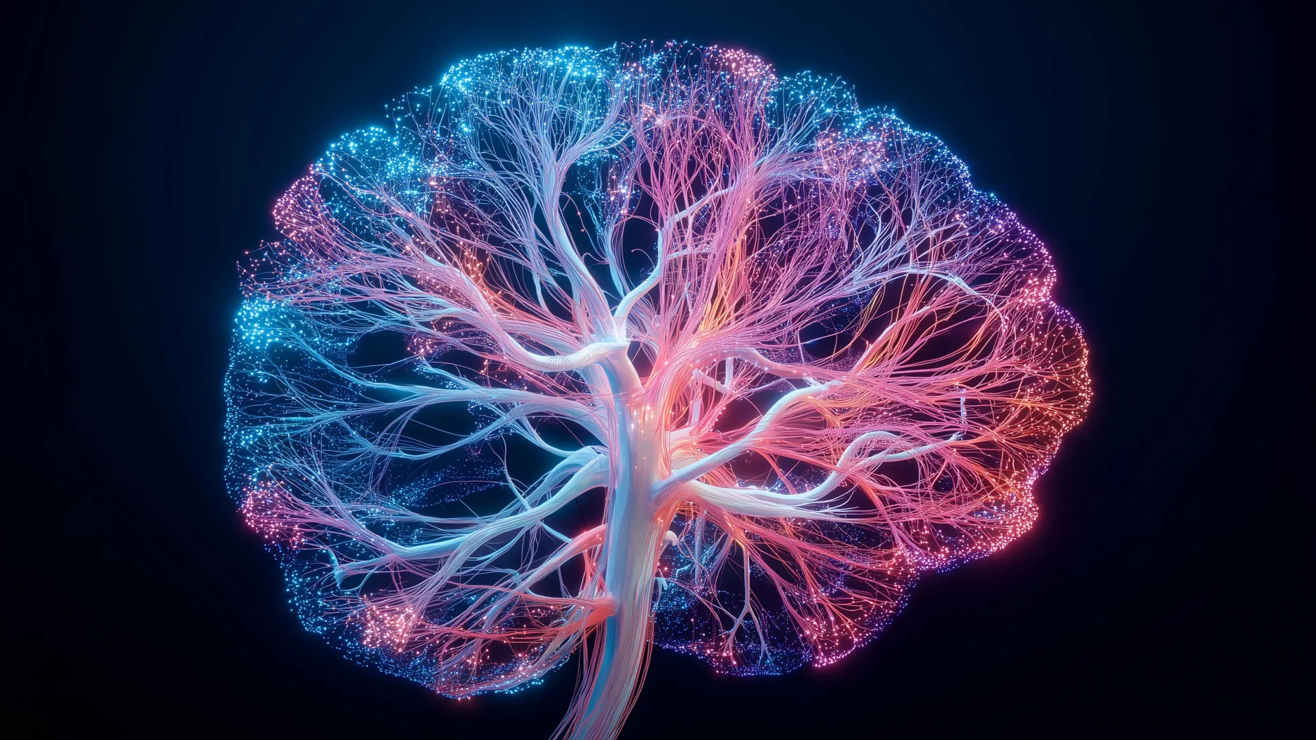 Functional brain mapping showing decision-making regions and feedback pathways