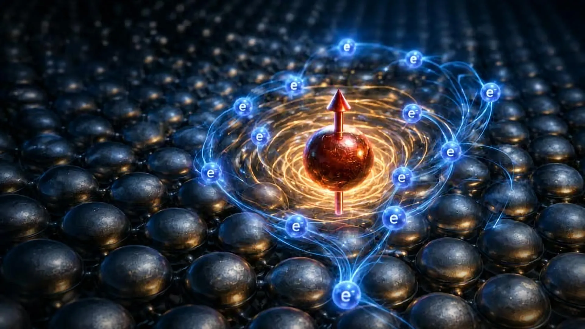Illustration of the Kondo effect in metallic materials