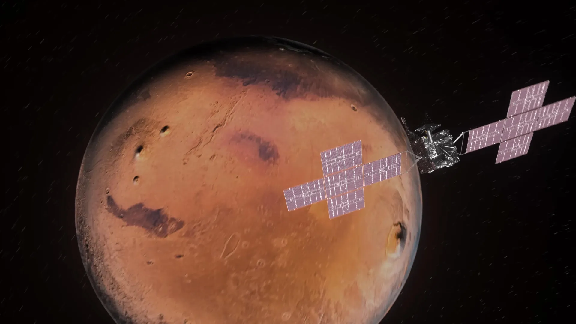 NASA's Psyche spacecraft executing its dramatic Mars gravity-assist flyby at 12,000 mph