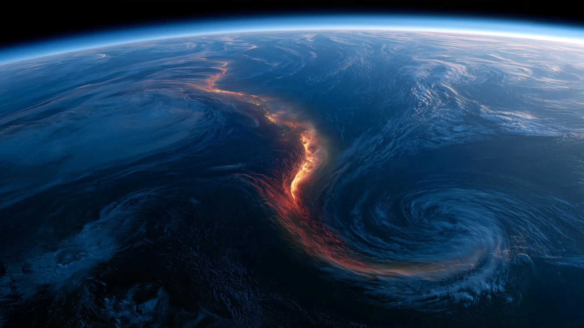 Image depicting planet earth and ocean currents