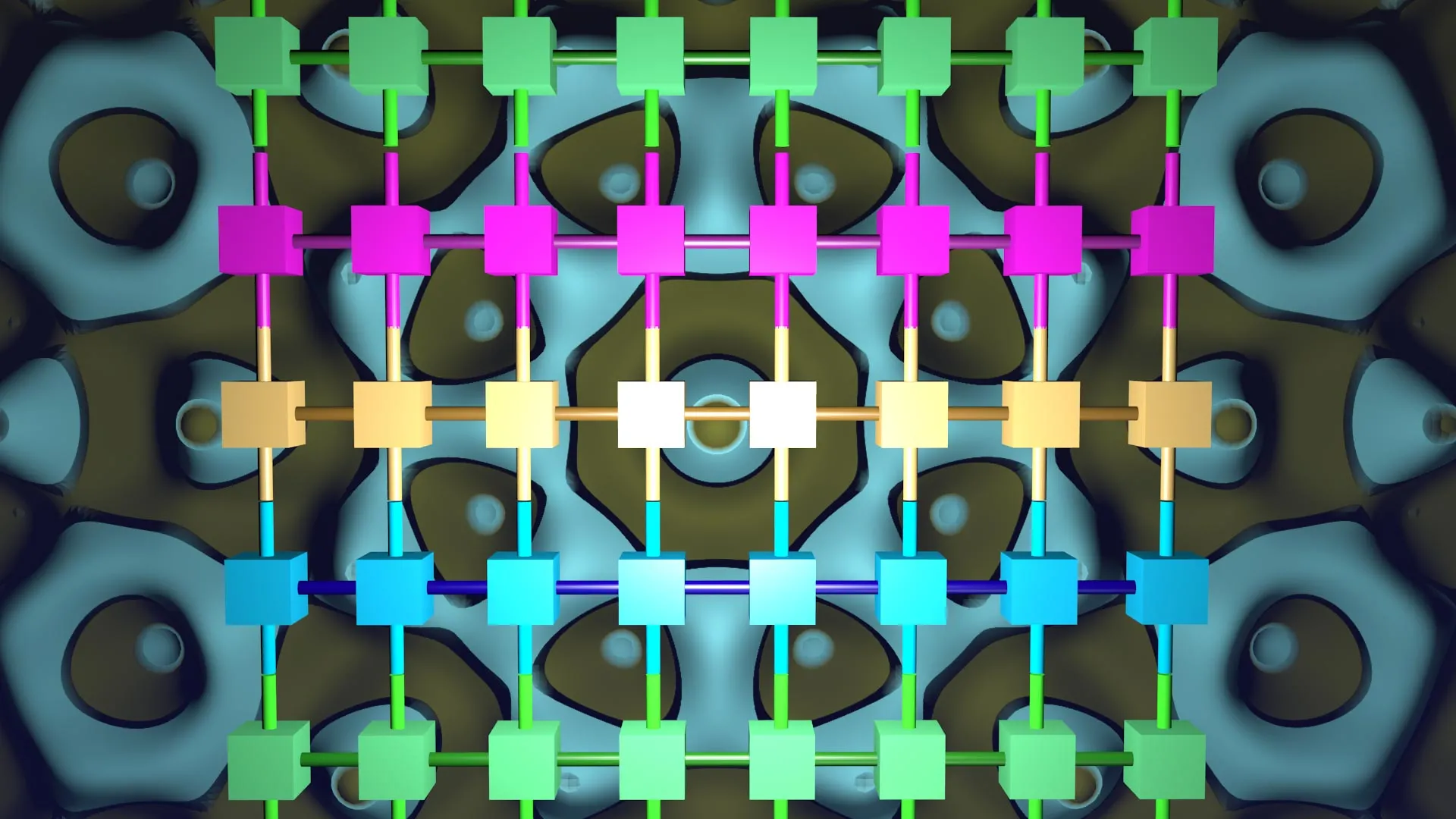 Tensor networks illustration — quasicrystal simulation algorithm