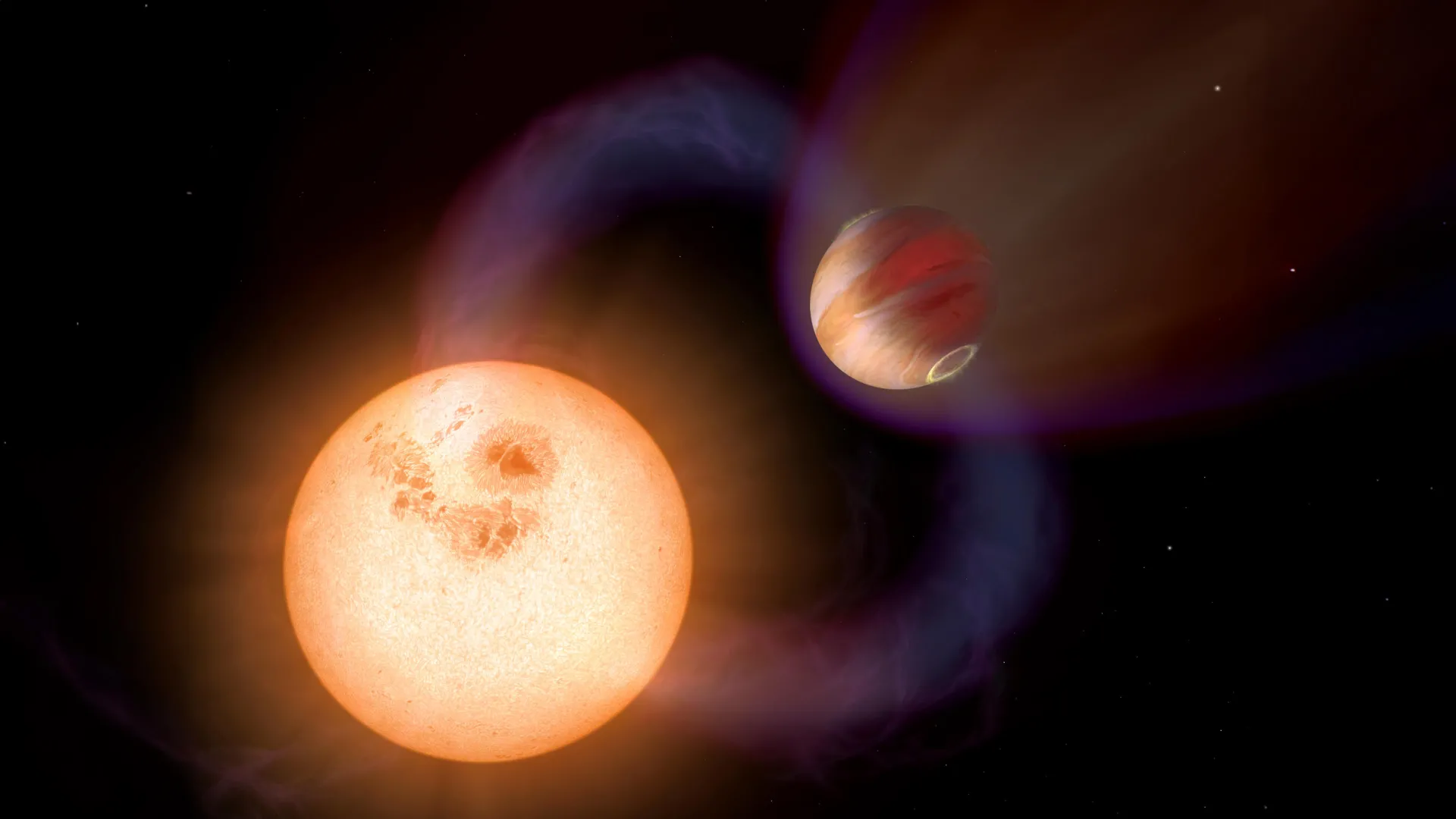 Artist's rendering of an ultra-short-period exoplanet, one of the rare worlds identified by the RAVEN AI system
