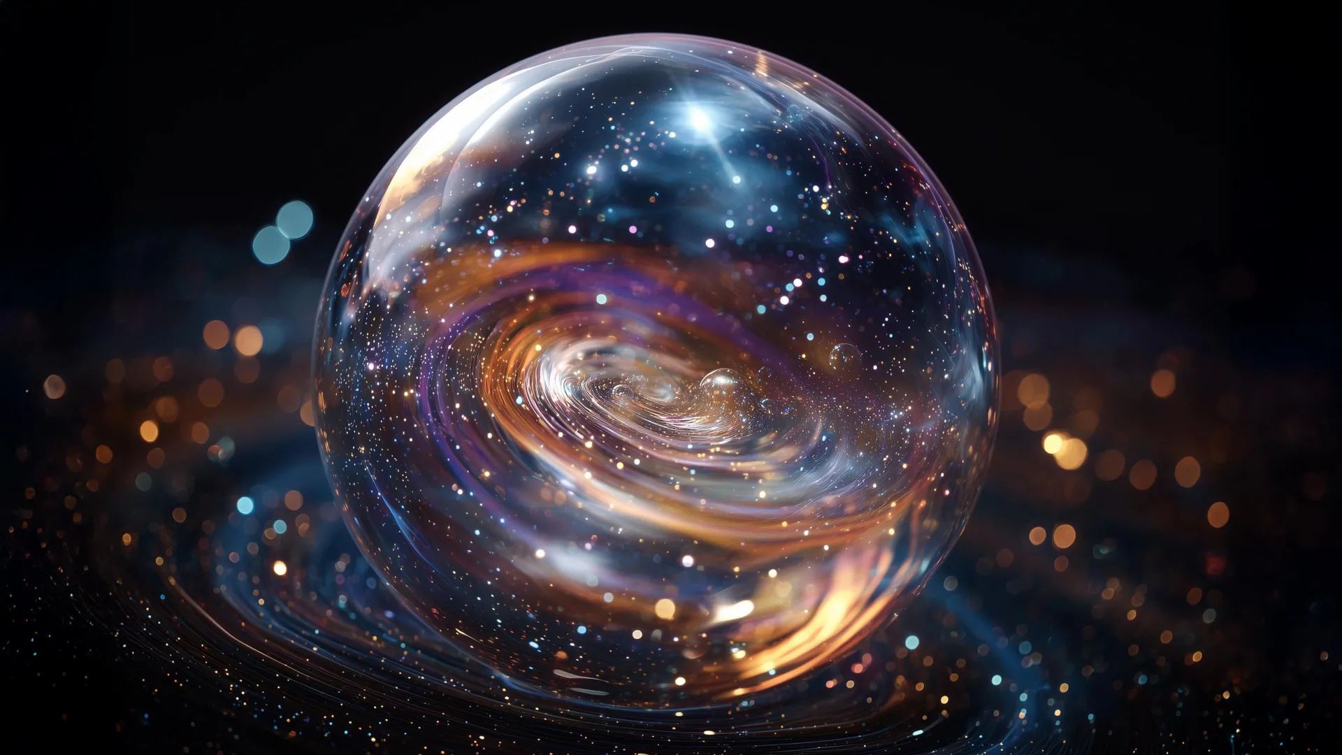 Abstract visualization of the universe's physical laws and the conditions for life