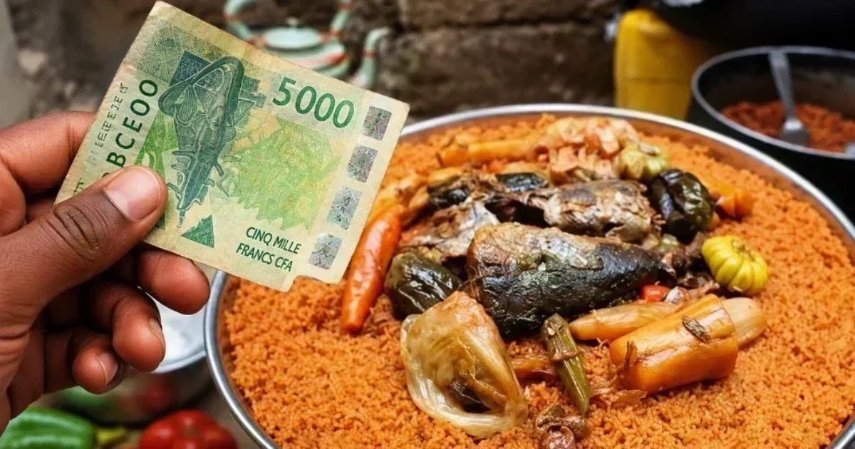 SeneNews article thumbnail regarding the cost of thieboudienne