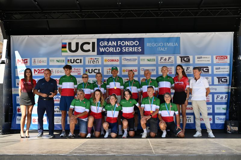 Start of the Granfondo Matildica in Reggio Emilia