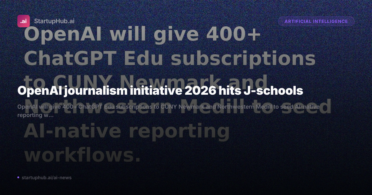 OpenAI Journalism Initiative