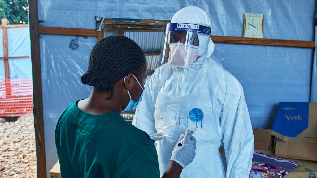 Researchers and public-health workers involved in Ebola response efforts